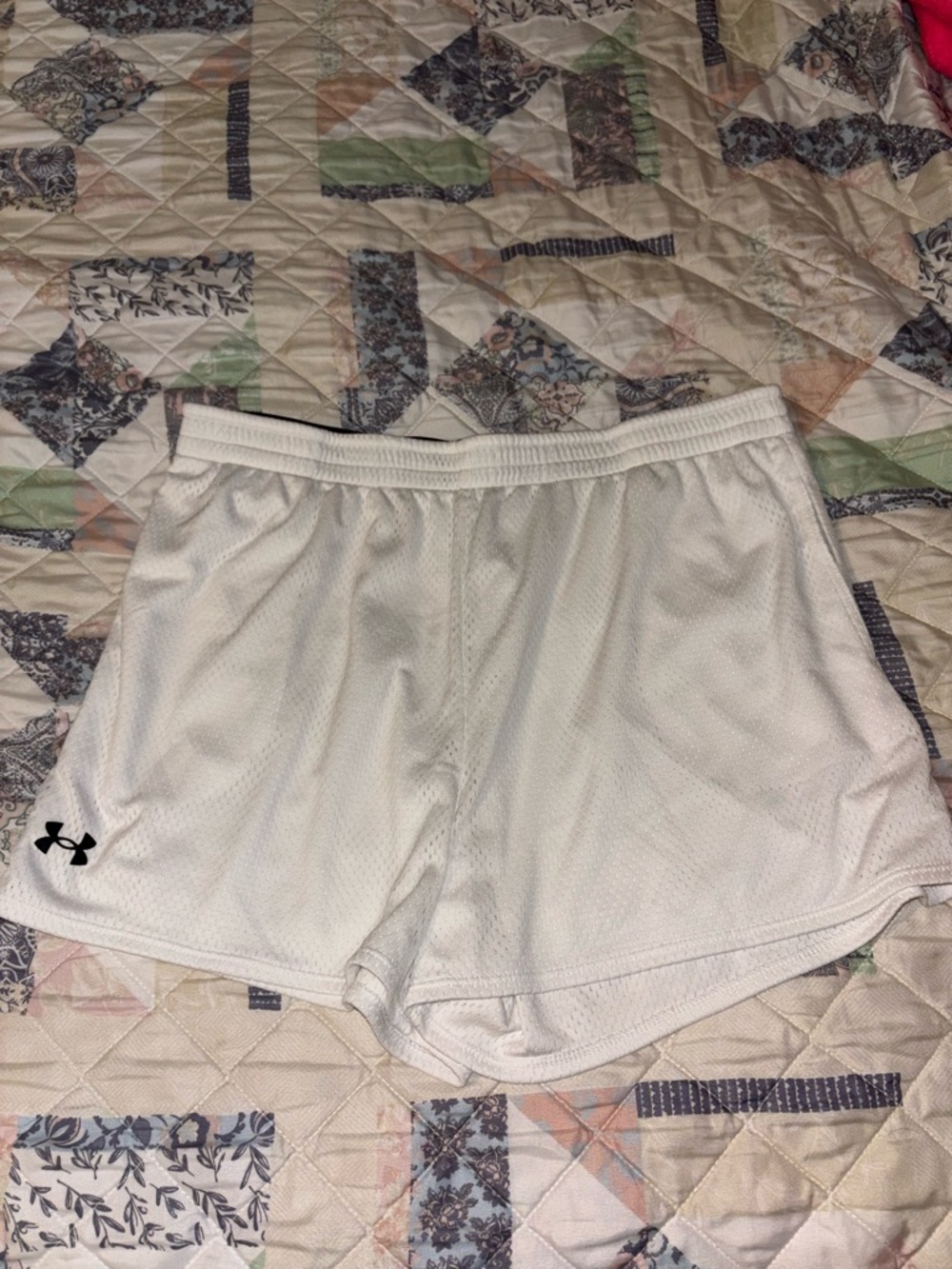 Under Armour White Athletic Mesh Shorts